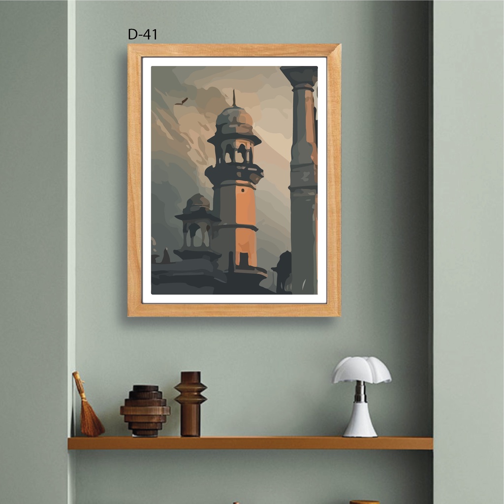 Pajangan Foto Bingkai Kayu UK 30x40 Hiasan Dinding Bingkai Islami Masjid Nabawi