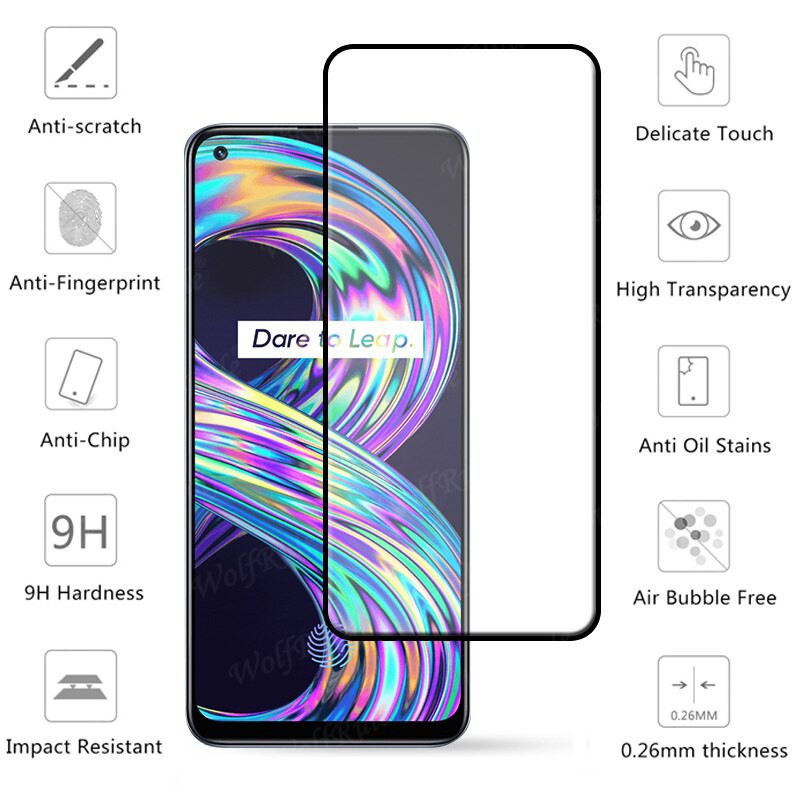 Tempered Glass Layar Realme 8 2021 + Skin Carbon 3D