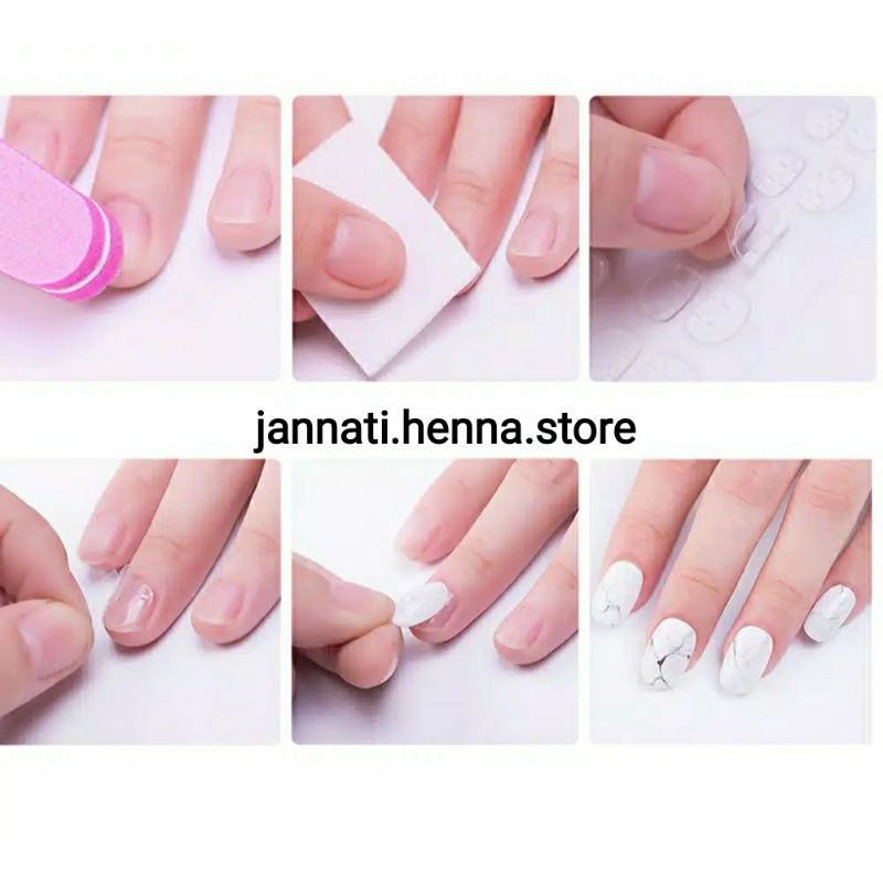 LEM KUKU GEL LEM NAIL ART DOUBLTAPE LEM KUKU PALSU TANPA MENINGGALKAN BEKAS SATU STRIP ISI 24