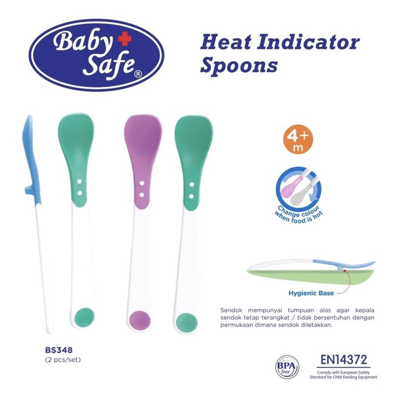 Baby Safe Heat Indicator Spoons Sendok Bayi Indikator Panas BS348