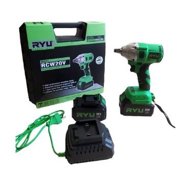 MESIN BOR Cordless Impact wrench 20V 2 baterai Mesin impact wrench mesin pembuka baut RYU Electric Wrench REW 10 RYU RCW 20 Volt Bor Cordless Impact Wrench ada juga impack KAIROS  &amp; Impack angin