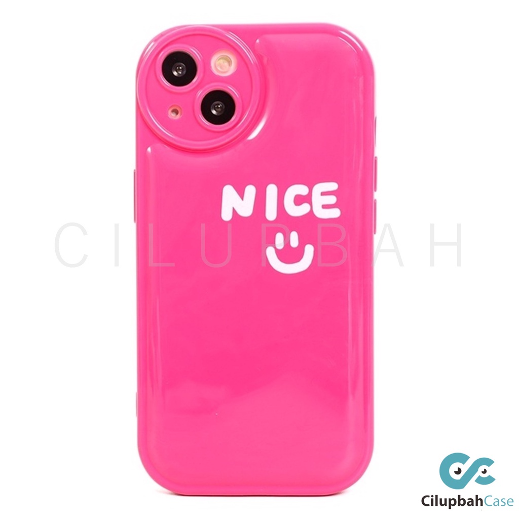 Nice Smile Pink SoftCase for iPhone 7 8 PLUS XR X XS MAX 11 12 13 MINI PROMAX