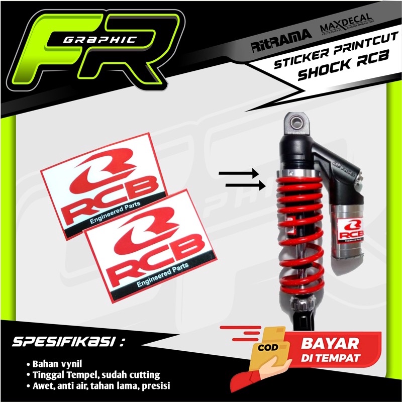 sticker shock tabung rcb / stiker skok rcb