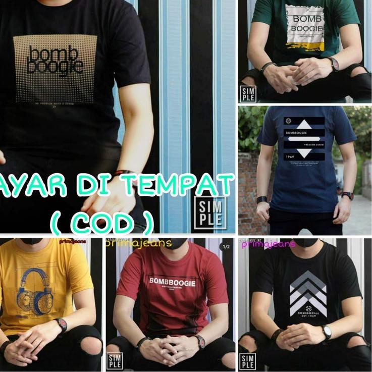 bpp -85 Baju Kaos Boombogie Pria Tangan Pendek ꕤ
