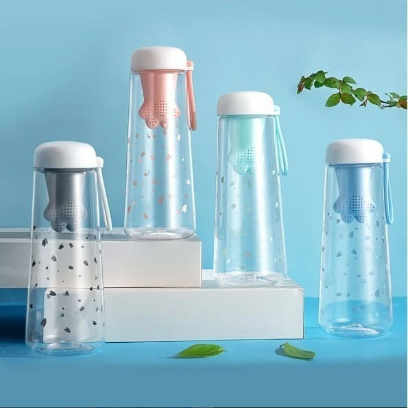 Botol Minum Paw Cat Botol Infused Water Botol Saringan Teh Karakter