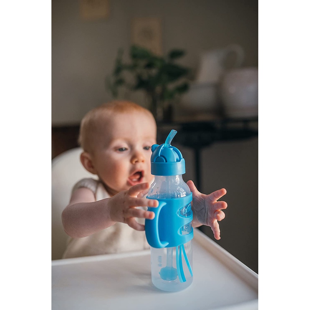 Dr Brown's - Sippy Straw STANDARD Bottle with Silicone Handles 250ml