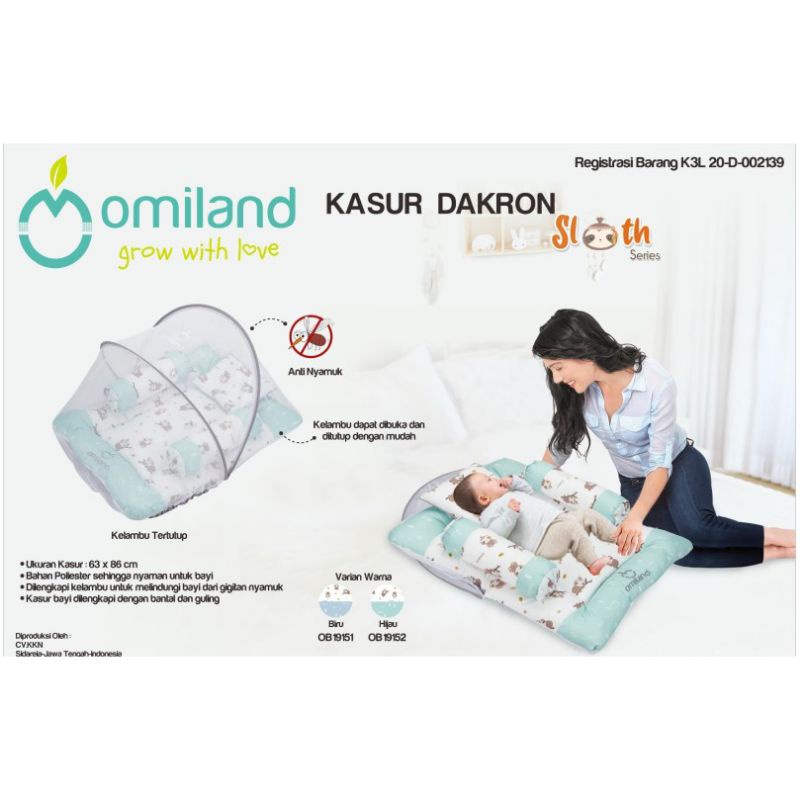 Omiland kasur dakron slot series OB19151 / OB19152 kasur kelambu baby