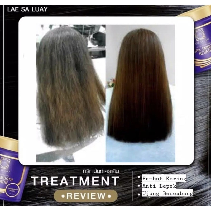 Lae Sa Luay Hair Spa [Original] Smooth Keratin Treatment Rambut Creambath Masker Rambut Hair Mask Original BPOM 250gr