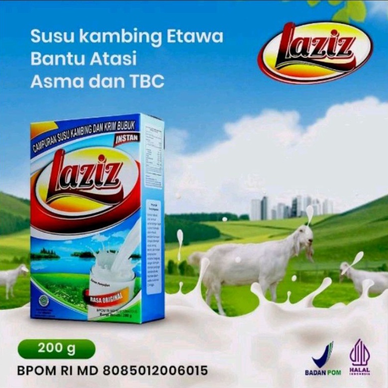 

LAZIZ Susu Kambing Etawa Original Vanila bubuk 200gram