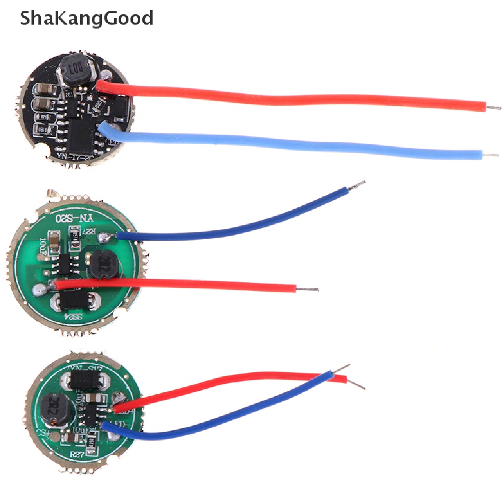 Skid 1Pc Lampu Senter LED 3W 17mm / 20mm DC3.7V 1 Mode 5 Mode