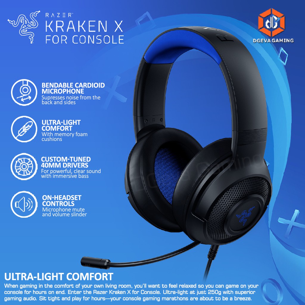 Razer Kraken X For Console Ps4 Xbox Nintendo Switch Gaming Headset Shopee Indonesia