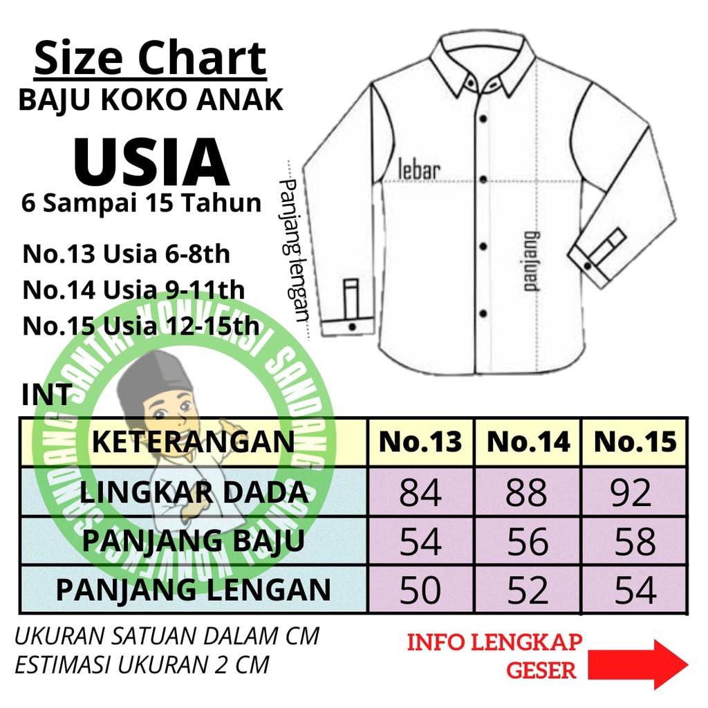 Atasan Muslim Anak Laki Laki Baju Muslim Anak Laki Laki Baju Koko Anak Usia 4 Sampai 14 Tahun Baju Koko Anak Laki Laki Baju Koko Anak Lengan Panjang Koko Putih Anak Laki Laki Baju Koko Anak Premium Kemeja Koko Anak Laki Laki Baju Koko Anak Murah Bisa COD