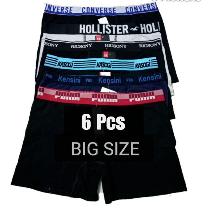 ISI 6 CELANA DALAM PRIA BOXER XXL XXXL BIG SIZE JUMBO