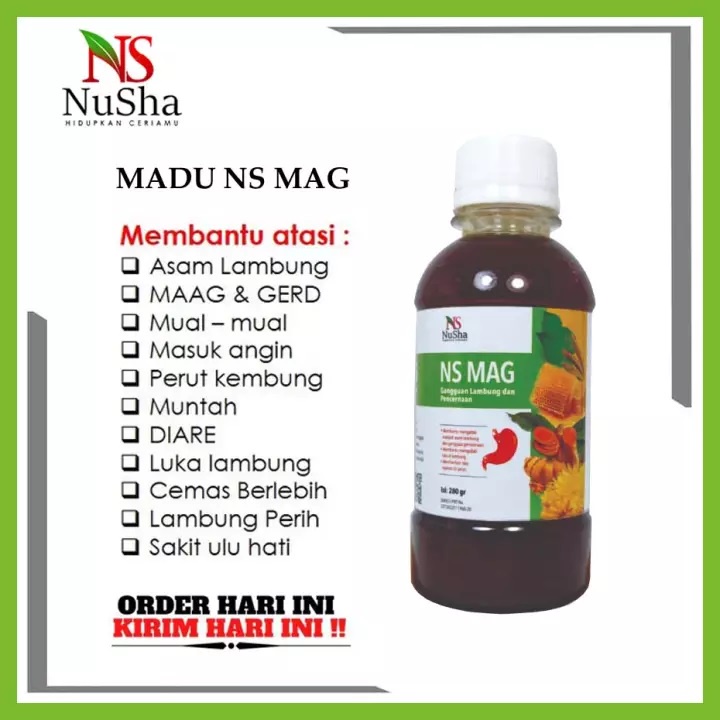 MADU NS MAG ISI 280GR / MADU LAMBUNG AMPUH MADU LAMBUNG MENGATASI GANGGUAN LAMBUNG DAN PENCERNAAN / MADU ASLI ORIGINAL / MADU HERBAL KHUSUS UNTUK MAAG DAN LAMBUNG