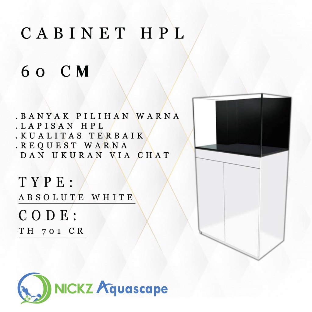CABINET / MEJA / AQUARIUM AQUASCAPE / TACO HPL / 60 cm / MEJA AQUARIUM