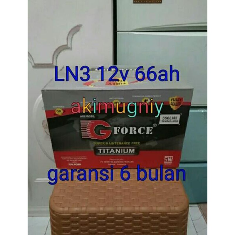 aki Innova reborn diesel venturer fortuner vrz diesel G-Force ln3 12v 66ah titanium mf
