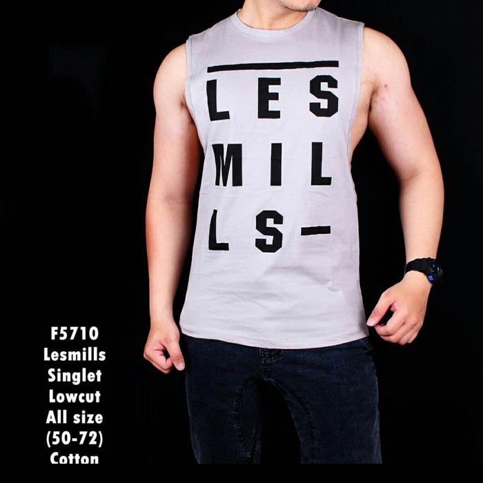 Cheap Product -  F5710 Singlet Tanktop Dropped Arm Pria Les Mills Abu - SHOPPING HAPPY