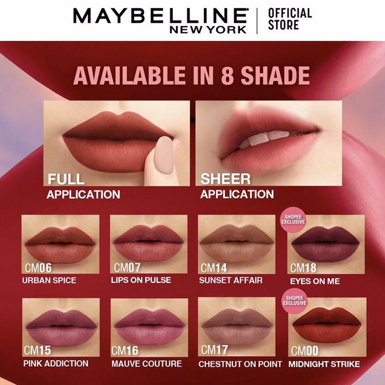 MAYBELLINE Sensational Cushion Matte Lip Cream Tahan Lama by AILIN