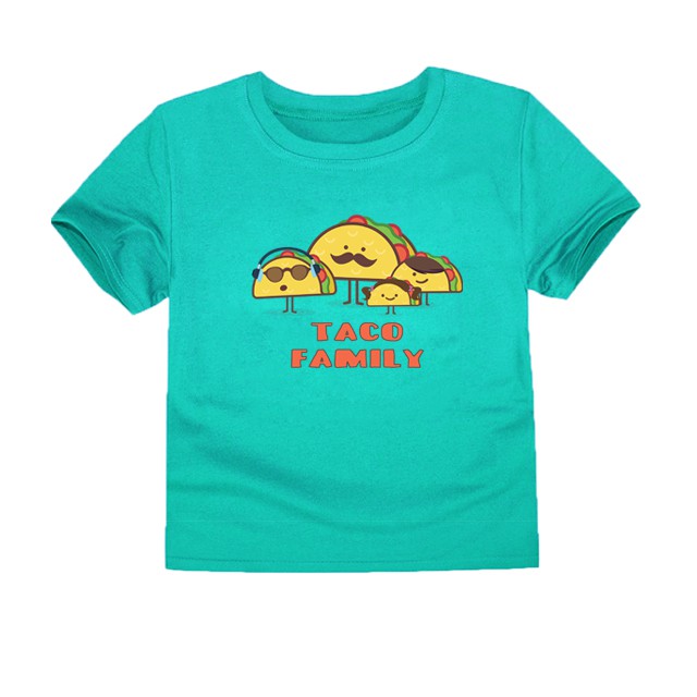 LittleFresco - Kaos Anak Taco Family Hijau Muda