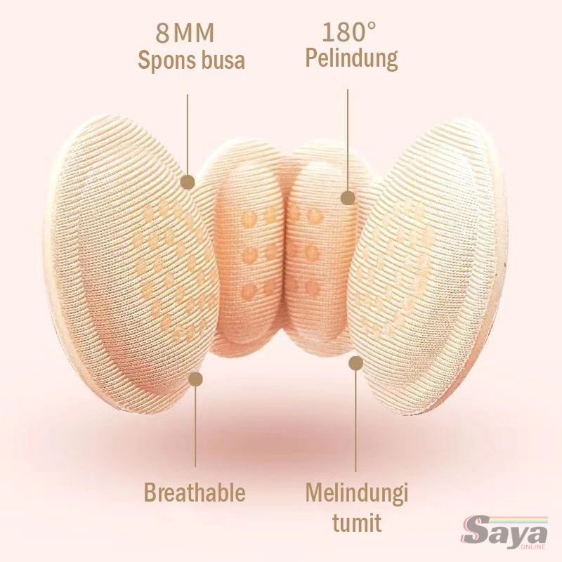 Bantalan Pelindung Tumit Anti Lecet, Insole tambahan, Sepatu Kebesaran, Sol Tumit, 1 Pasang