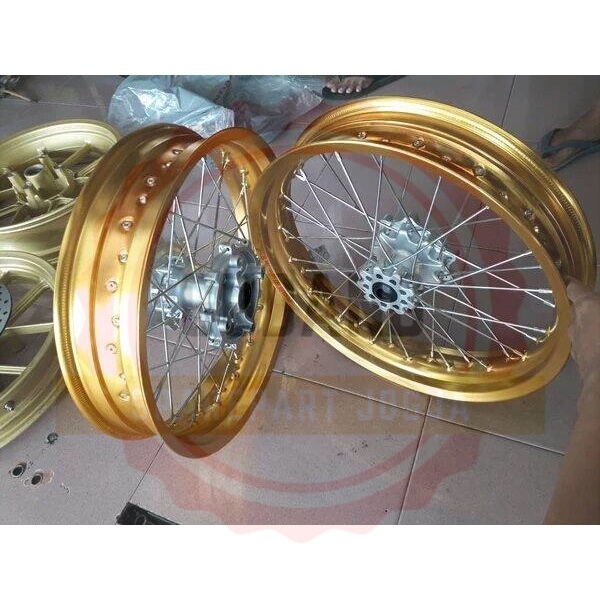 READY VELG PELAK PELEK VELEK VELG TROMOL UNTUK MOTOR HONDA CRF150L VELG VROSSI 250/300-17 WARA GOLD 