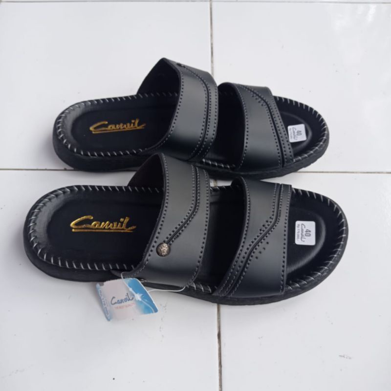 Sandal jepit Pria / Sandal kulit Casual / Sendal Santai Pria dewasa Kualitas Terbaik CNVL 39 - 43