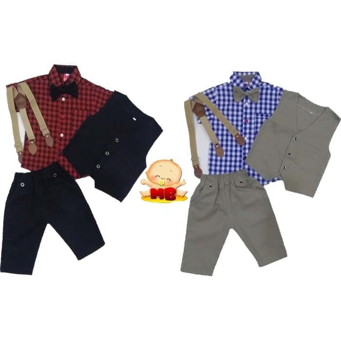 baju bayi  Baju Bayi Laki Laki Setelan Kemeja Bayi Baju Pesta Bayi Tuxedo Bayi