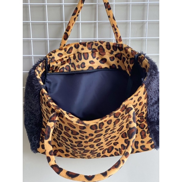 leopard totebag