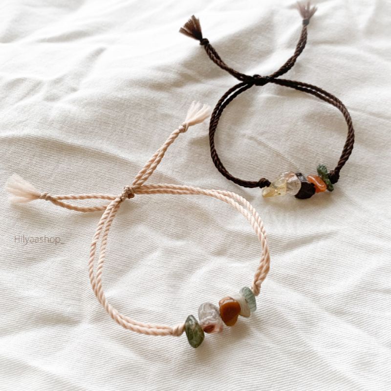 [Part 1] Gelang Tali Batu Kerikil / Gelang Batu Etnik