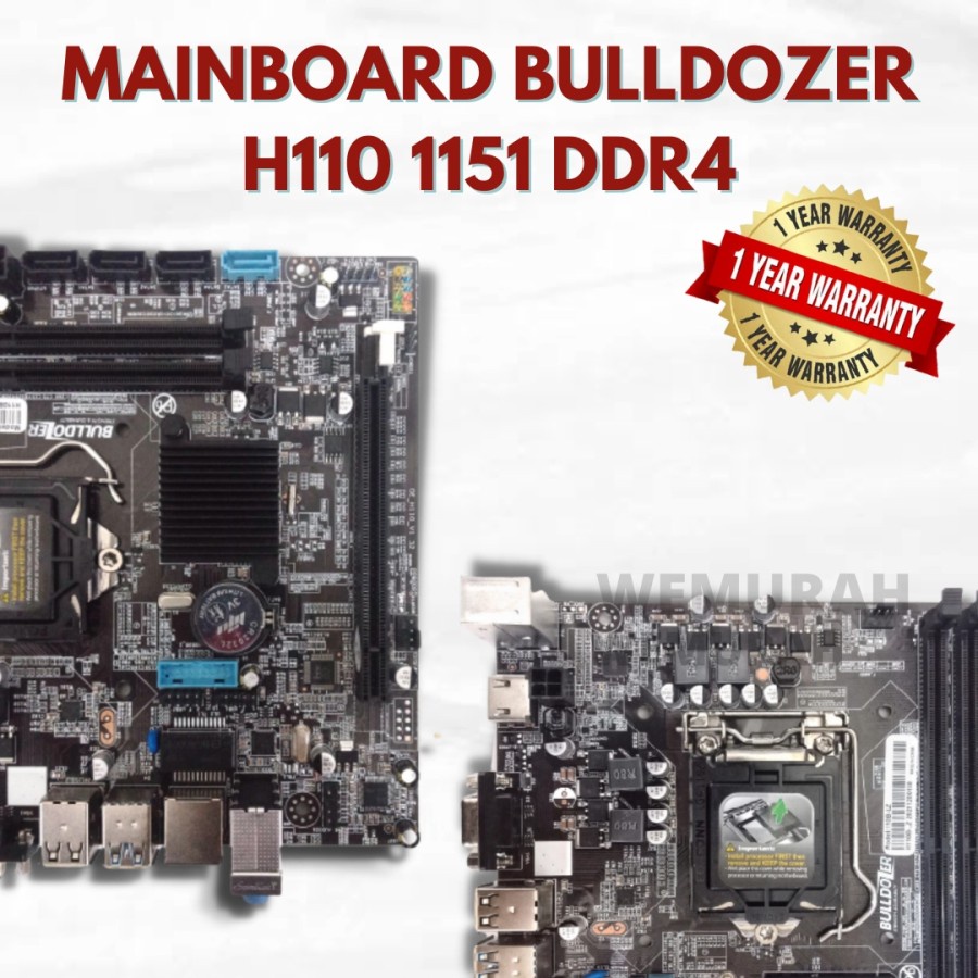 Mainboard Bulldozer H110 1151 DDR4 - Mobo komputer - Motherboard rakit