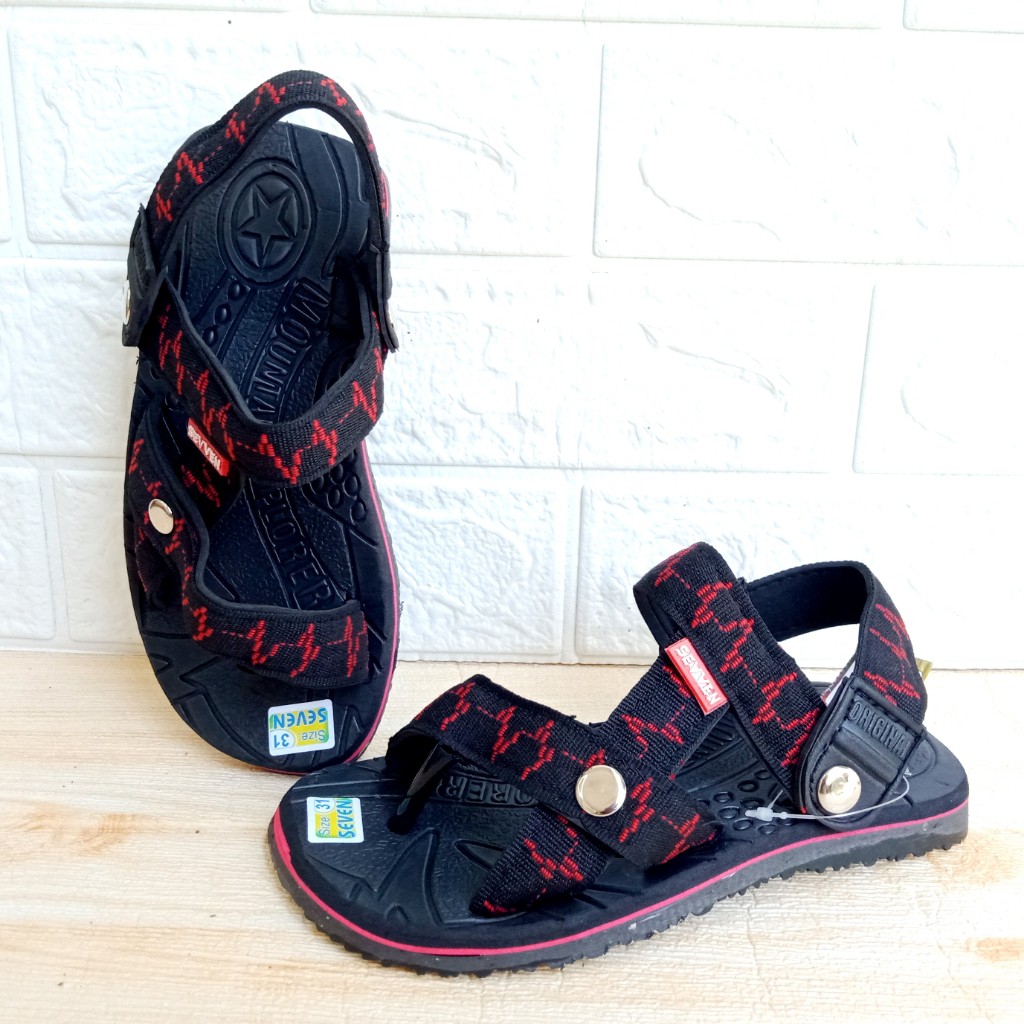 Sandal Gunung Anak Jepit Seven Garis Size 31-37