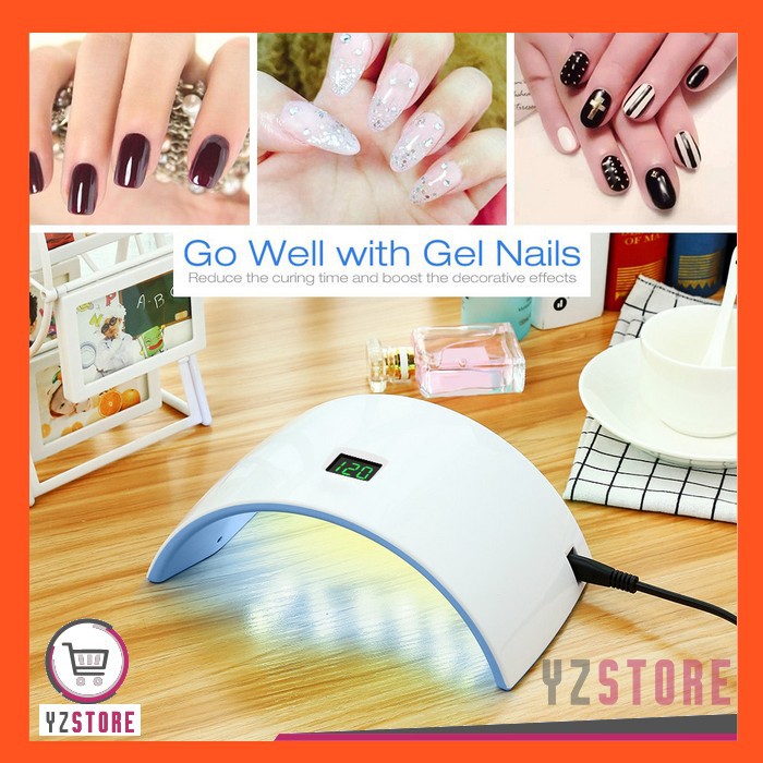 Pengering kutek Kuku Gel Inlife Nail Art Lampu UV LED Profesional Smart Timing YZ45