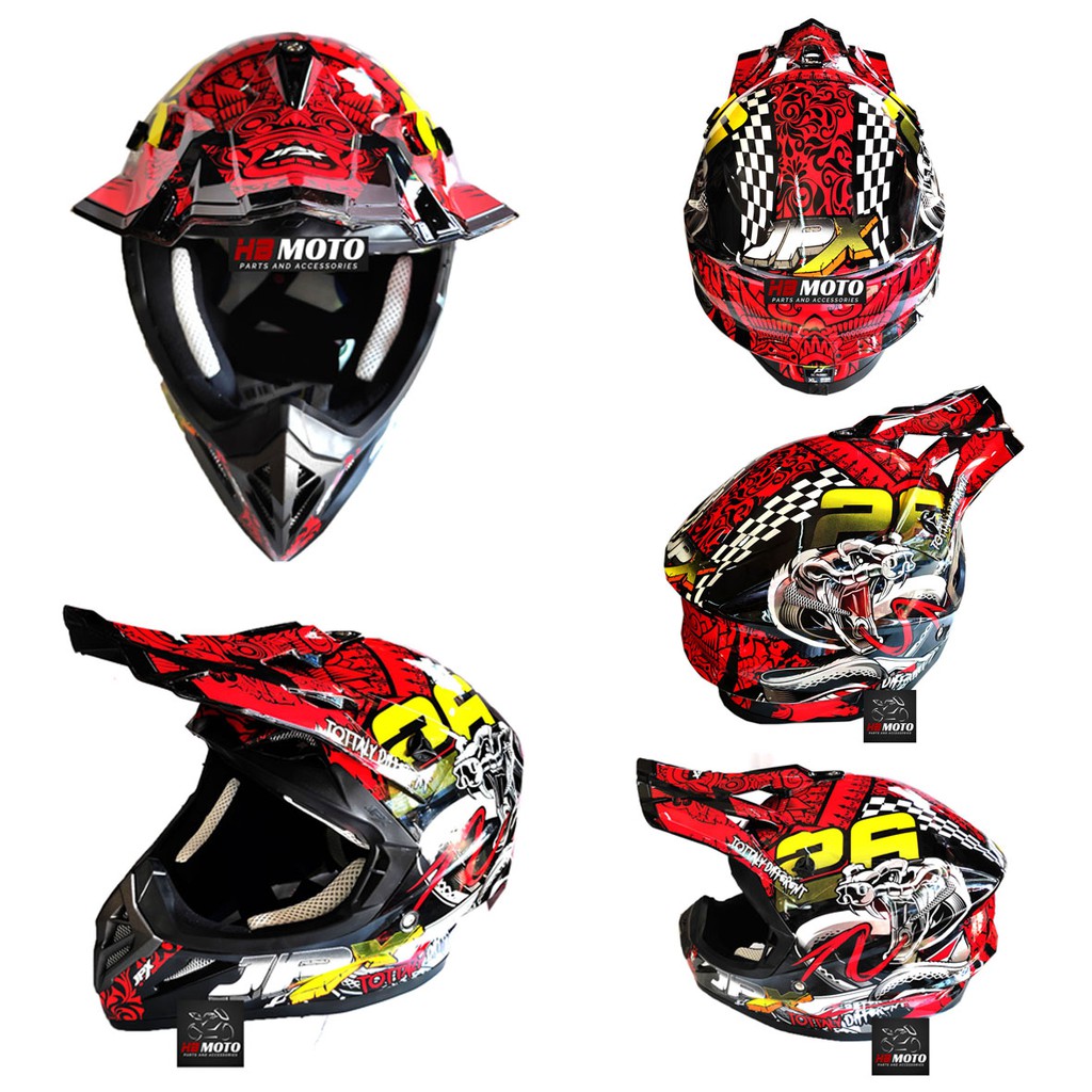 Helm JPX Cross X16 Snake Full Face JPX01SNAKE26 / Helm JPX / Helm SNI / Helm Cross / Helm Full Face