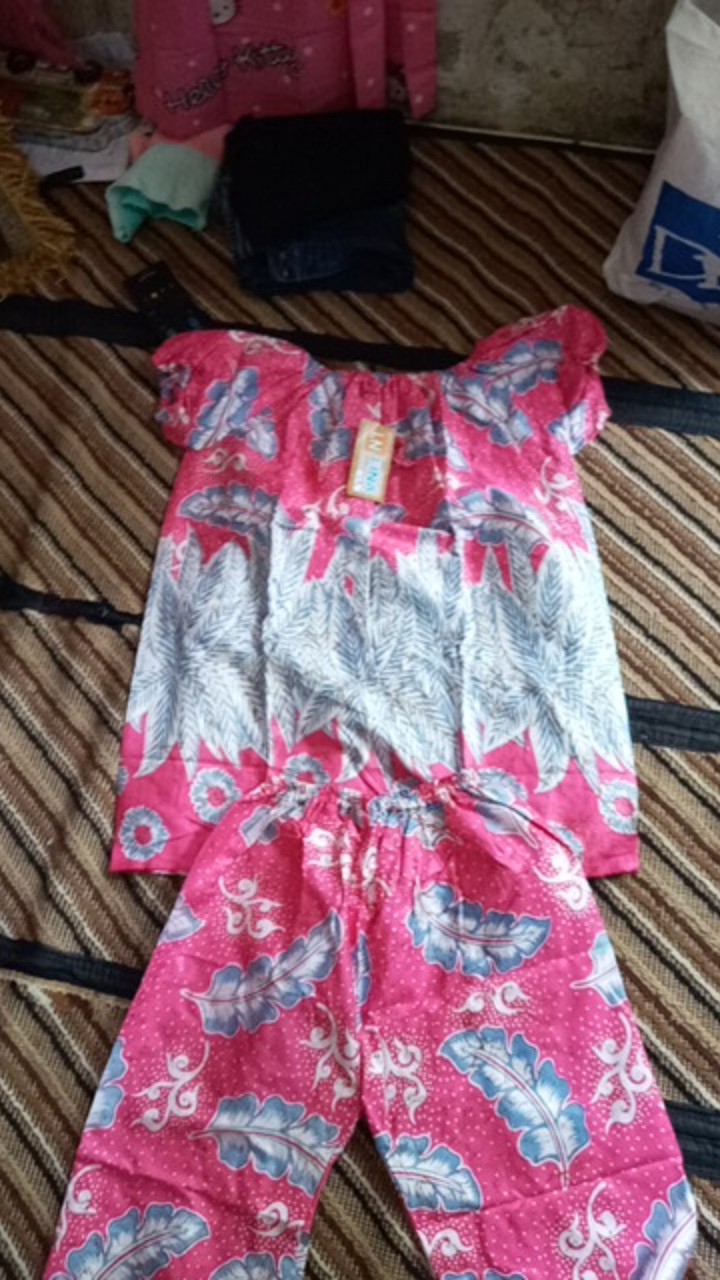 Baby Doll / Stelan Setelan Celana Batik Anak Size M, L, Xl Usia 4 -10 Tahun