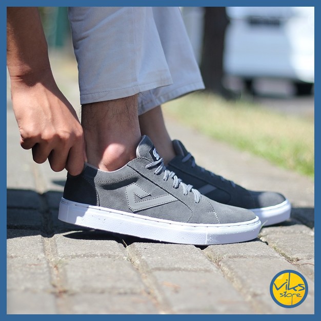 Sepatu Sneakers Pria Cowok Tali Style Casual Distro Kuzatura Original Suede Lokal Premium Elegan