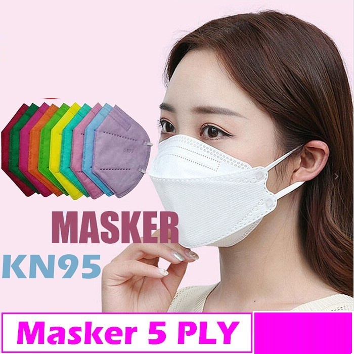 MASKER KN95 WARNA WARNI ISI 10 PCS  MASKER KN 95  5PLY HIGHT QUALITY