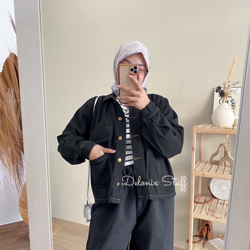 Vexy monochrome jeans jacket