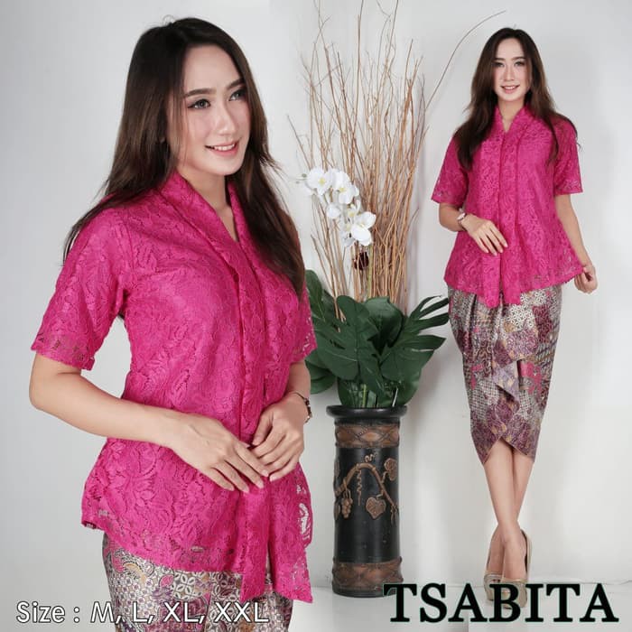 kebaya brukat floy pendek trendy