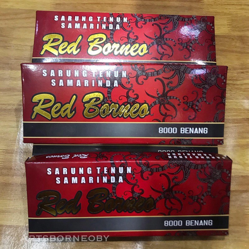 SARUNG TENUN SAMARINDA RED BORNEO