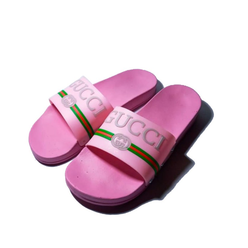 Sandal wanita karet / sandal slop wanita Karakter Timbul GUCI