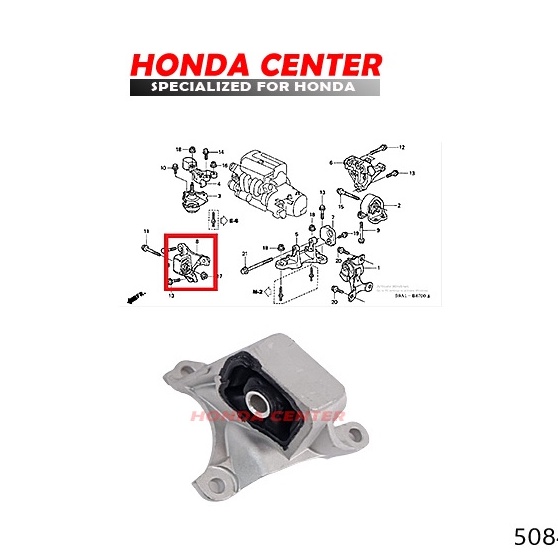 engine mounting gantungan mesin depan manual crv gen2 tahun 2002 2003 2004 2005 2006 50840-S7C-000