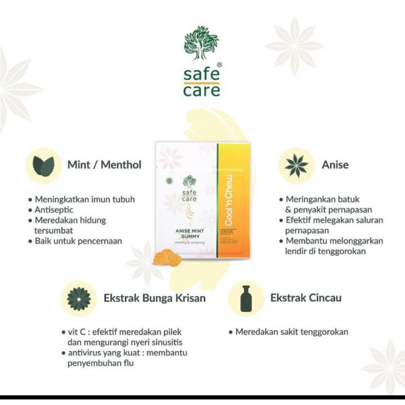 

Safe Care Anise Mint Gummy