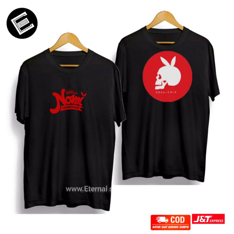 T SHIRT NOMI TRADEMARK PREMIUM QUALITY PRODUC PLAYSKULL COTTON COMBED REAKTIF