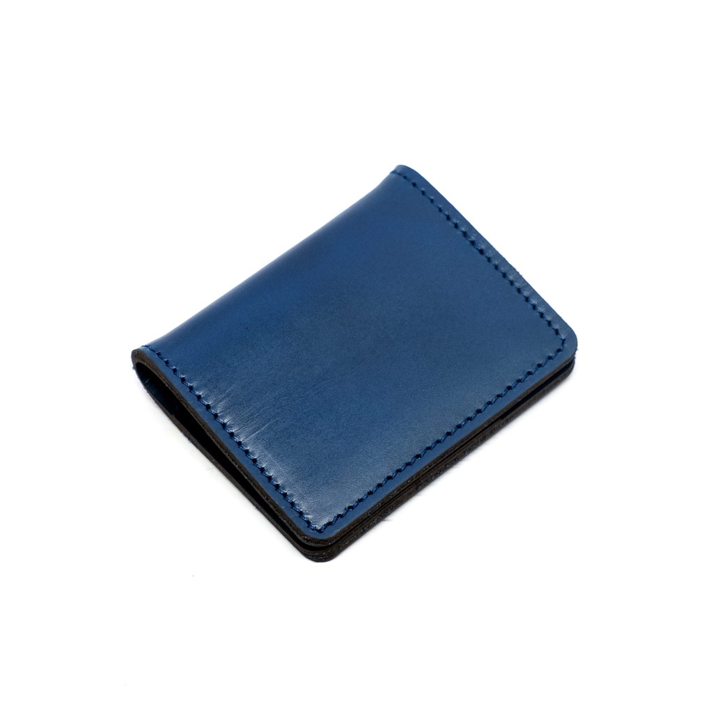 dompet kulit asli unik minimalis muat uang dan kartu biru - PHWL997