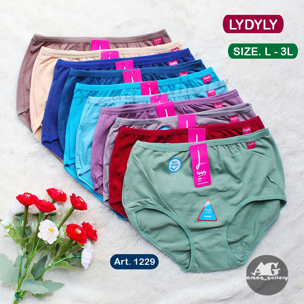 CD Lydyly L 1229 - Cd Wanita Polos Bahan Katun Celana Dalam MAXI ANTI BACTERY |  Pakaian Wanita | Pakaian Dalam | Celana Dalam