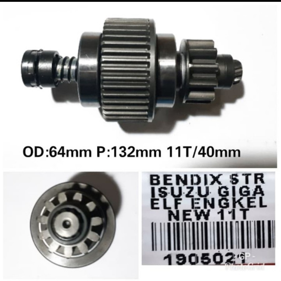 Bendix Starter Isuzu Giga Elf New gigi 11 11T 1905021