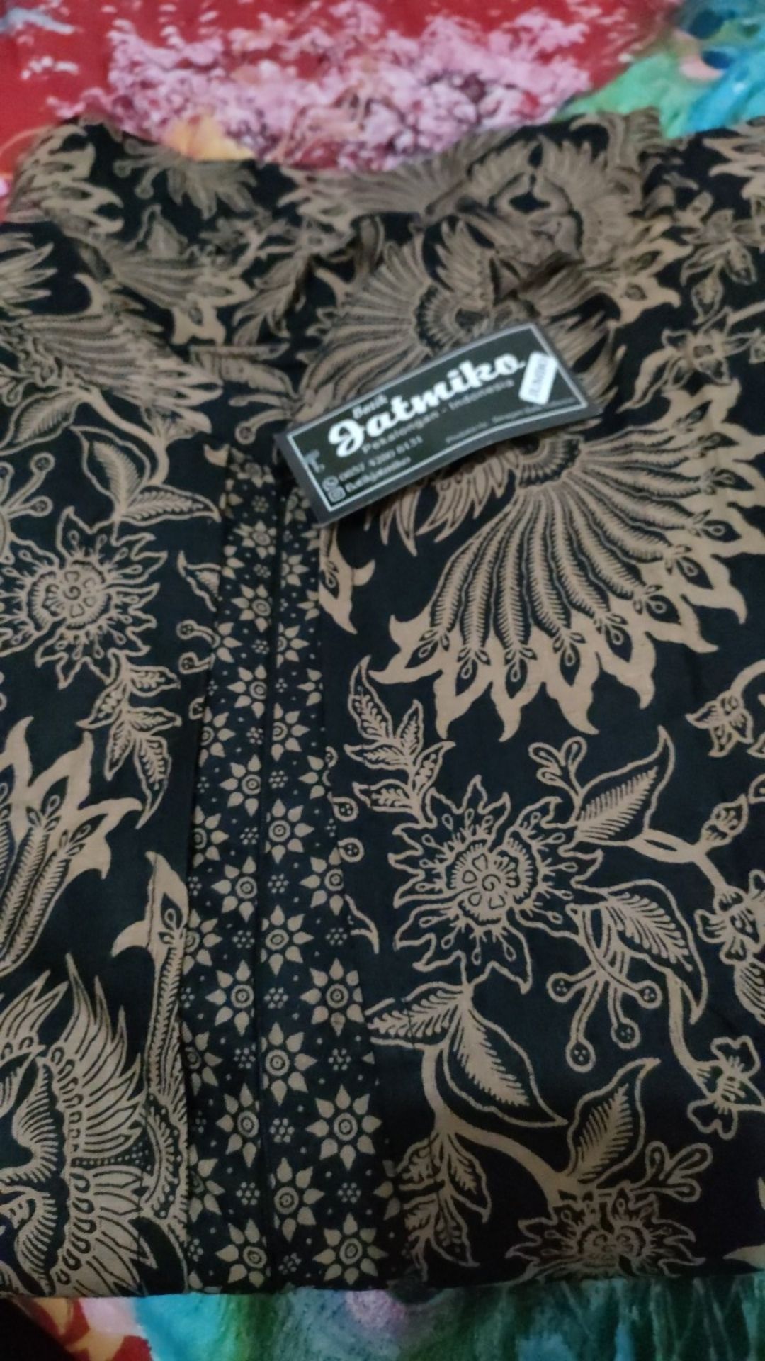 Gamis Batik Modern Murah Katun Halus Kombinasi Truntum, Ori Batik Aksara Pekalongan Big Size Jumbo