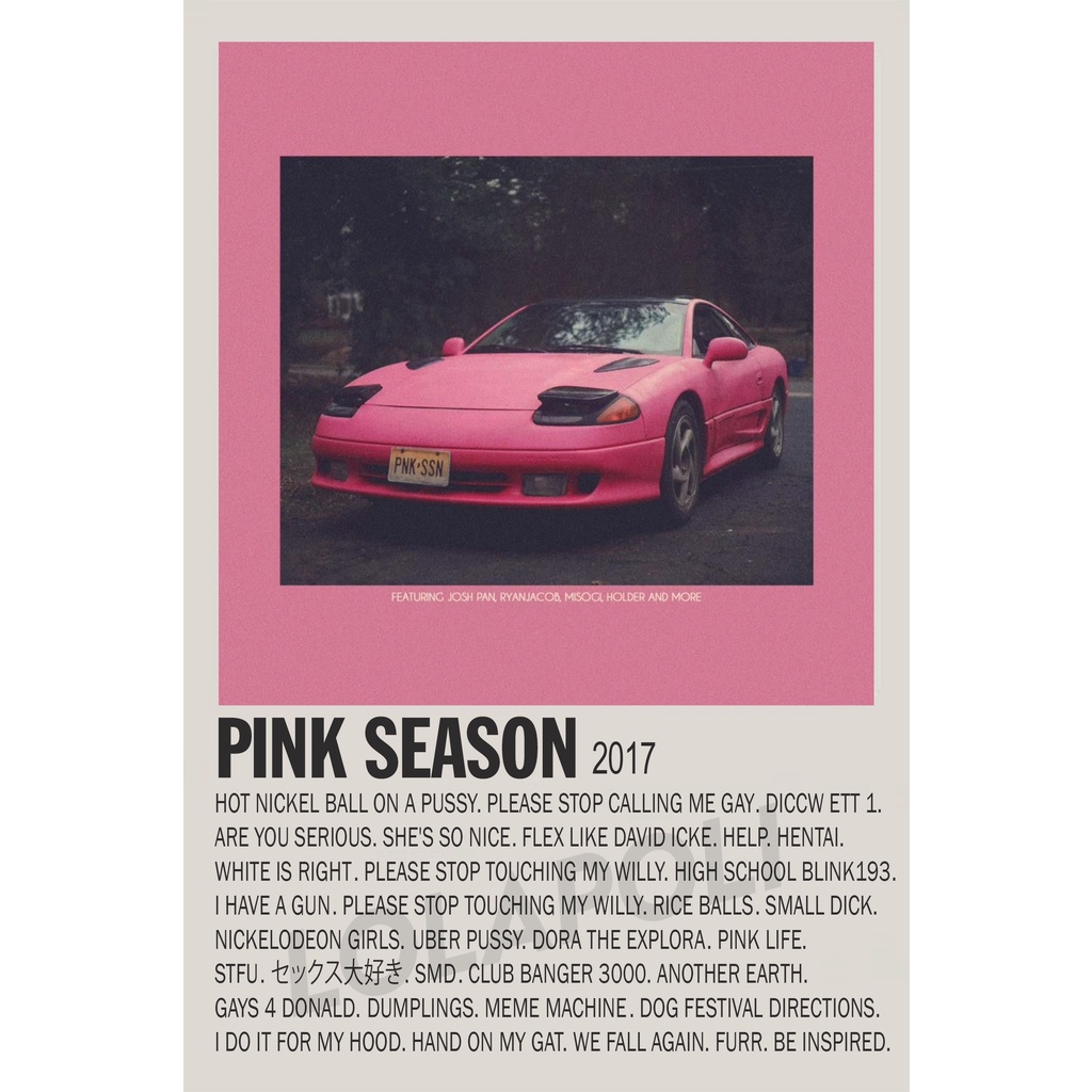 Poster Cover Album Pink Season - Pink Guy (Joji)