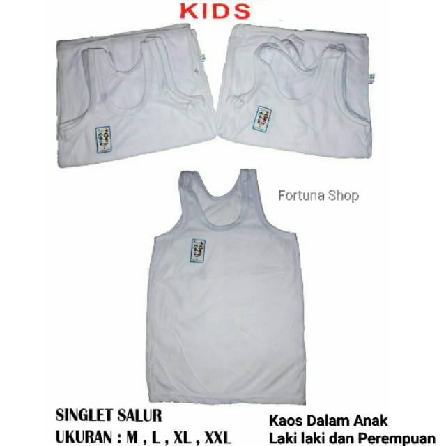 Singlet Salur Anak Remaja Laki laki dan Perempuan - Kaos Dalam Anak Cowok Cewe Unisex