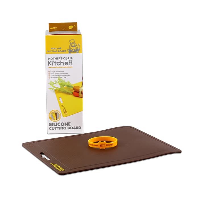 MOTHERS CORN SILICONE CUTTING BOARD Brown